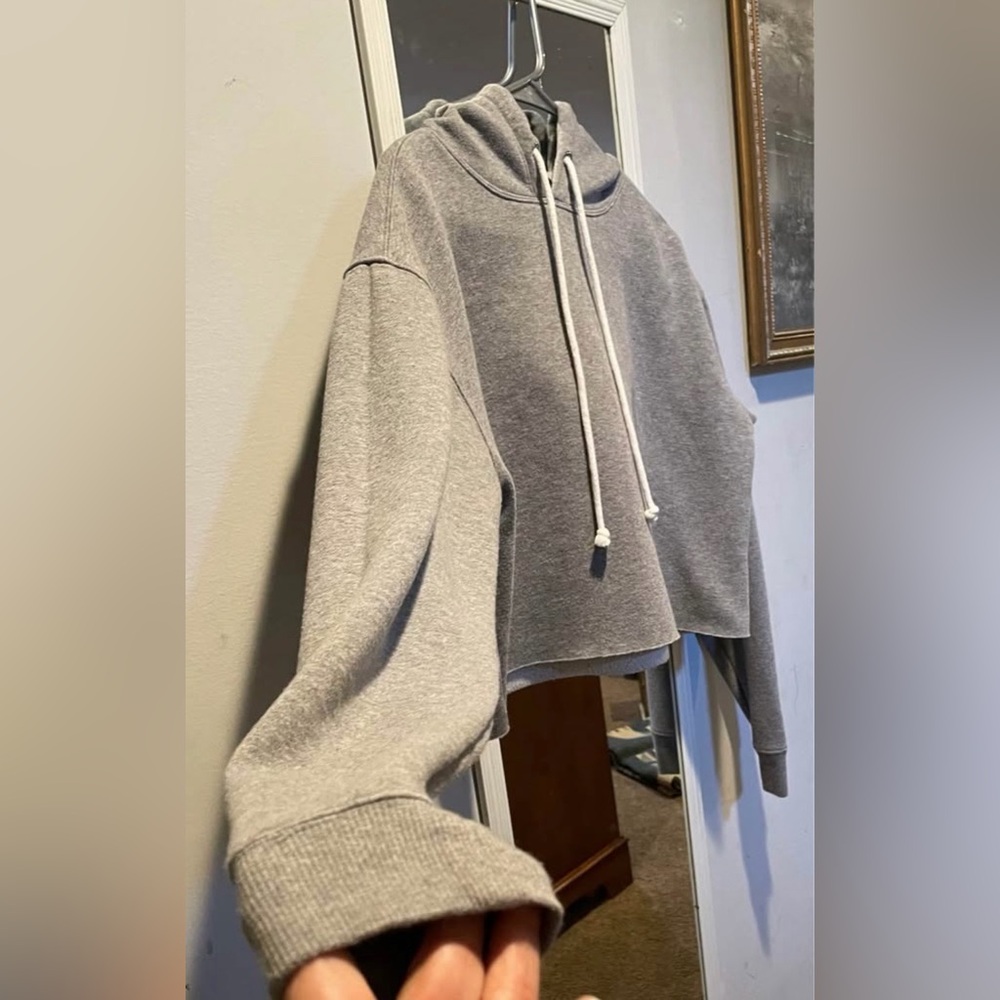 Wild Fable Women’s Cropped Gray Hoodie in Great Condition. Size Small. $6. - Picture 2 of 7